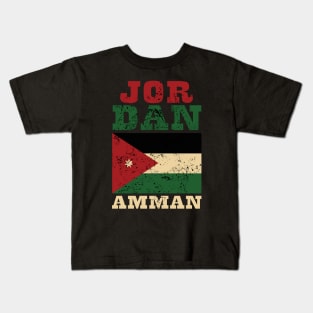 Flag of Jordan Kids T-Shirt